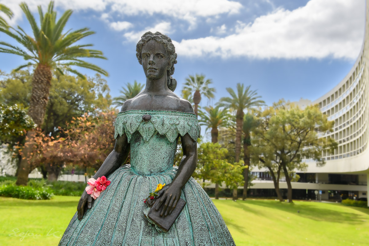 Bronze Statue von Sissi auf Madeira
